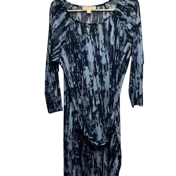 Michael Michael Kors Blue print dress with belt size Small - Picture 1 of 5